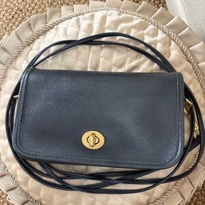 Coach Vintage Limited Edition Navy Leather Crossbody Bag
